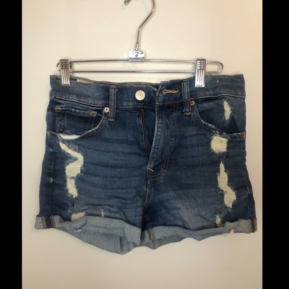 High rise jean shorts